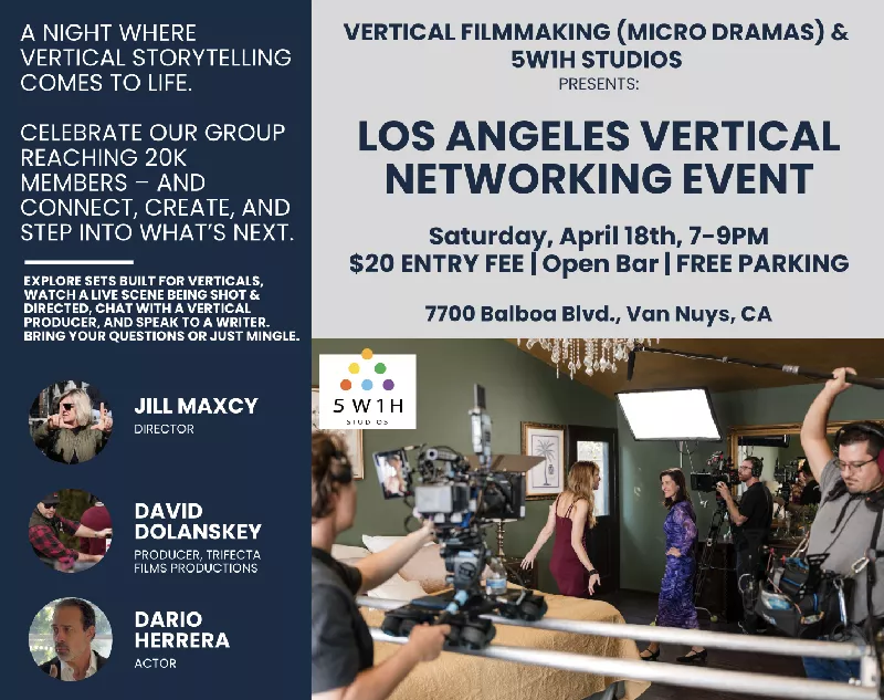 Get Information and buy tickets to LA VERTICAL NETWORKING EVENT Celebrate Our Group Reaching 20,000 Members -- and connect, create, and mingle with industry pros! on 5W1HStudioscom