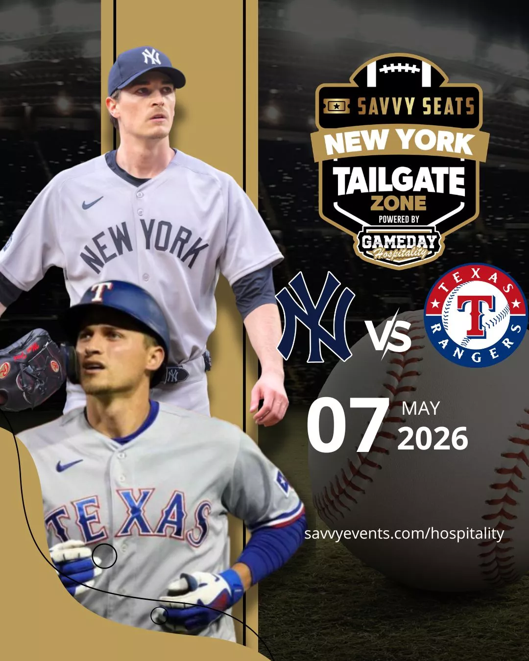 Get information & buy tickets toYankees vs Rangers Savvy Seats Tailgate Zone on May 07, 09:00 @153 MTA Overpass | Savvy Seats Hospitality | hospitality