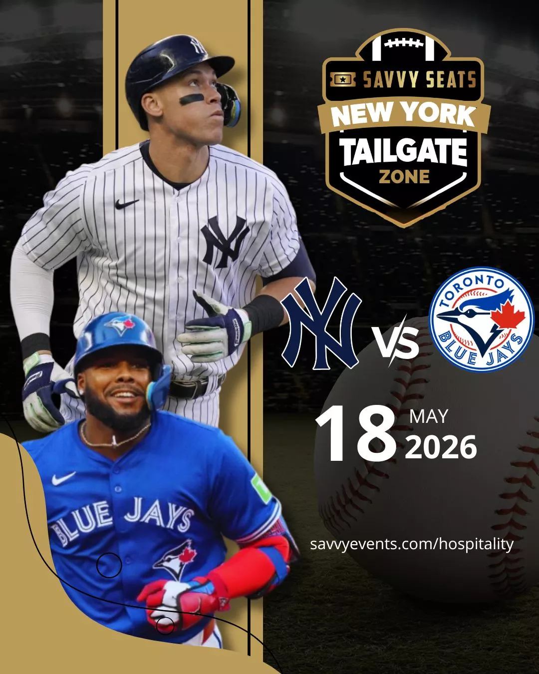 Get information & buy tickets toYankees vs Blue Jays Savvy Seats Fan Zone on May 18, 15:30 @Lot Below Major Deegan | Savvy Seats Hospitality | hospitality