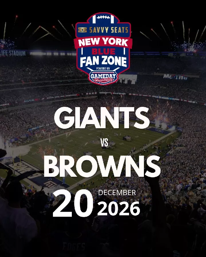 Get Information and buy tickets to New York Giants vs Cleveland Browns Savvy Seats Blue Fan Zone on Savvy Seats