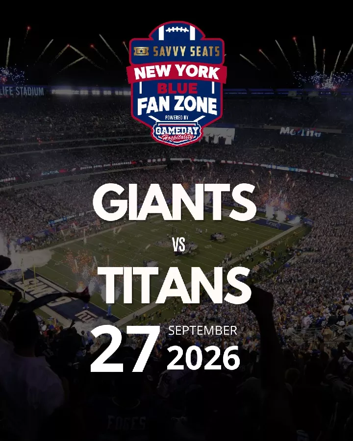 Get Information and buy tickets to New York Giants vs Tennessee Titans Savvy Seats Blue Fan Zone on Savvy Seats