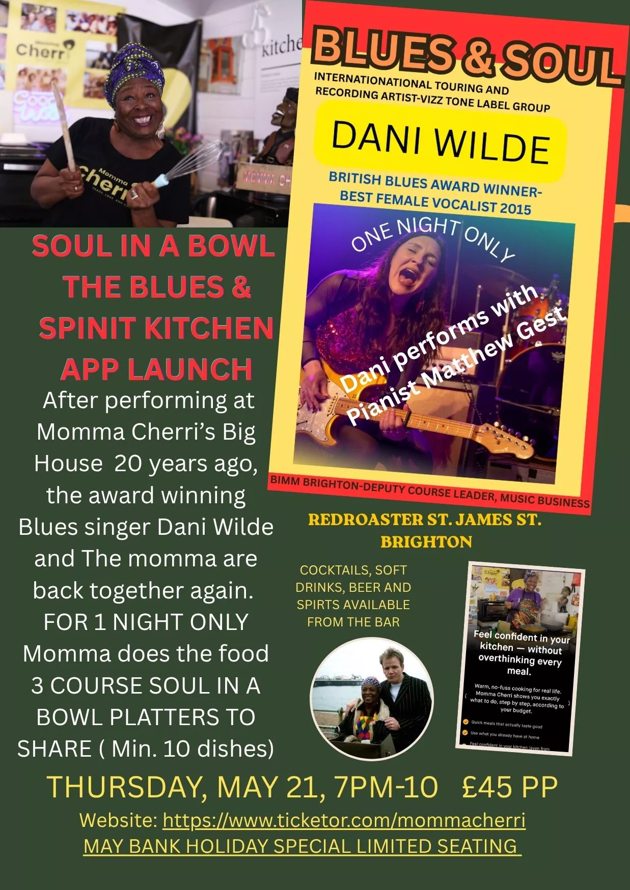 Get information & buy tickets toBlues & Soul with Momma Cherri & Dani Wilde on May 21, 19:30 @Redroaster | Momma Cherri
