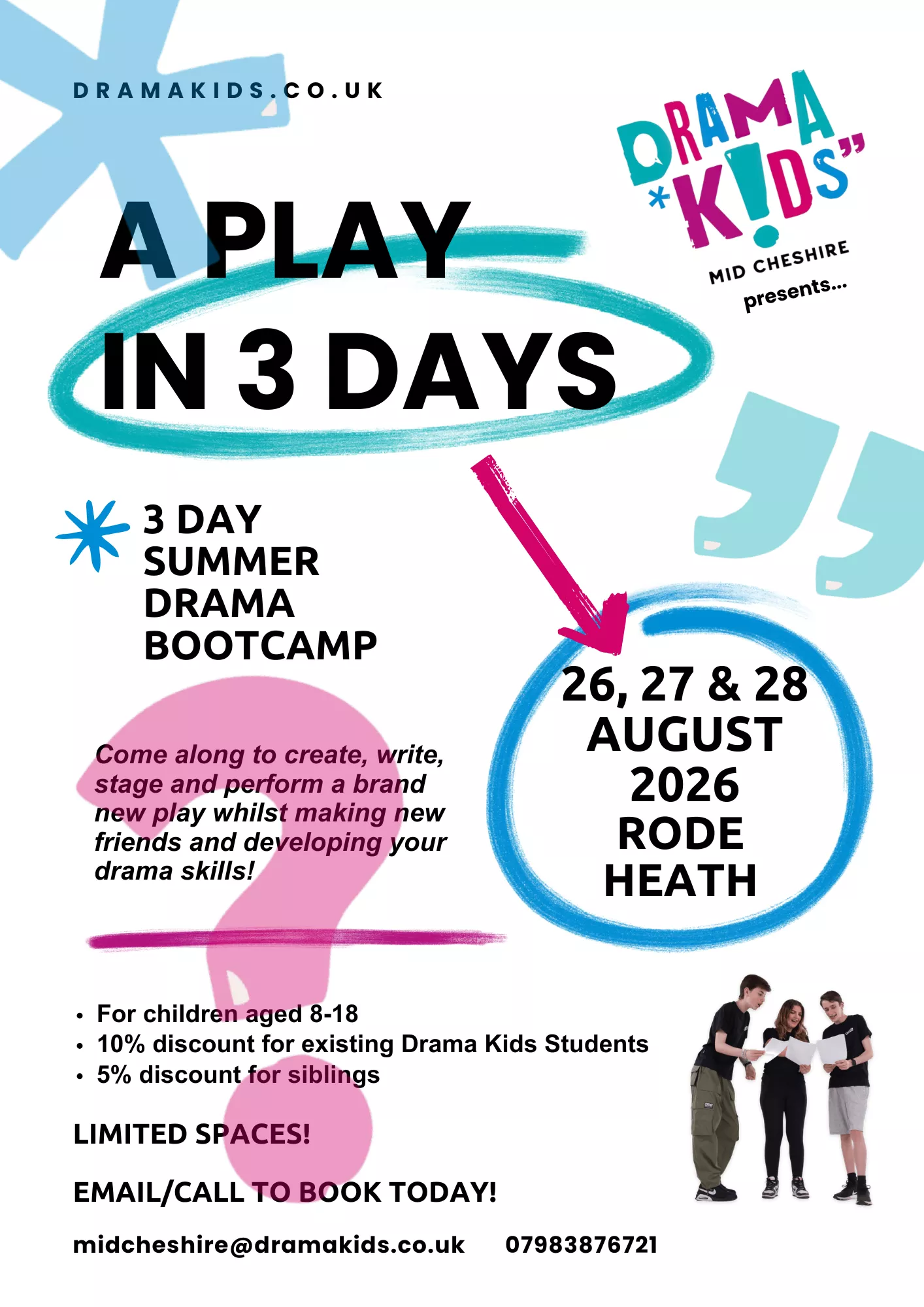 A Play in Three Days! - Rode Heath image