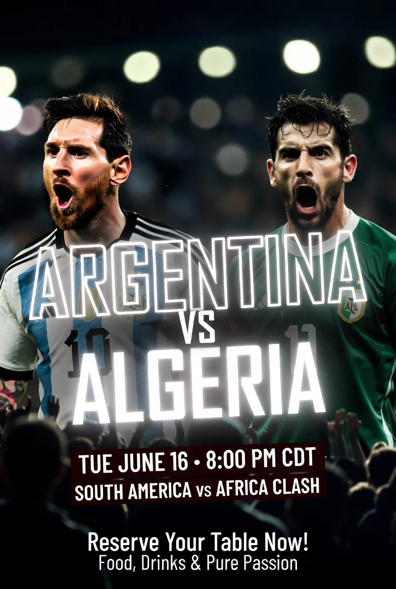 ARGENTINA Vs. ALGERIA MATCH WATCH PARTY image