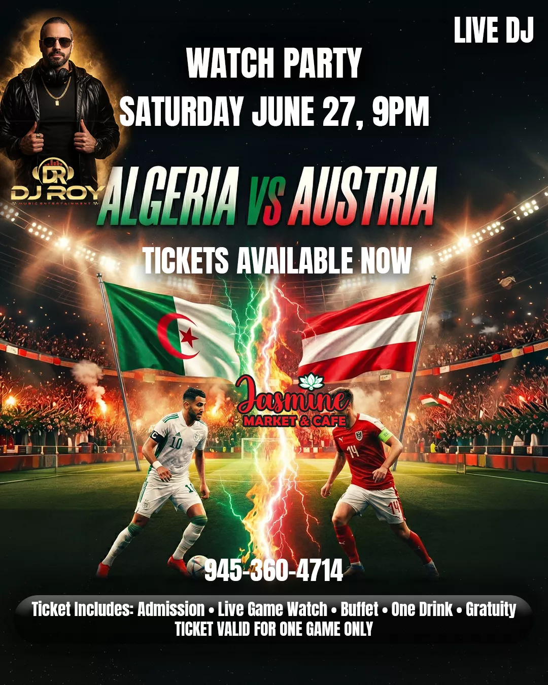 ALGERIA VS AUSTRIA GAME WATCH PARTY image