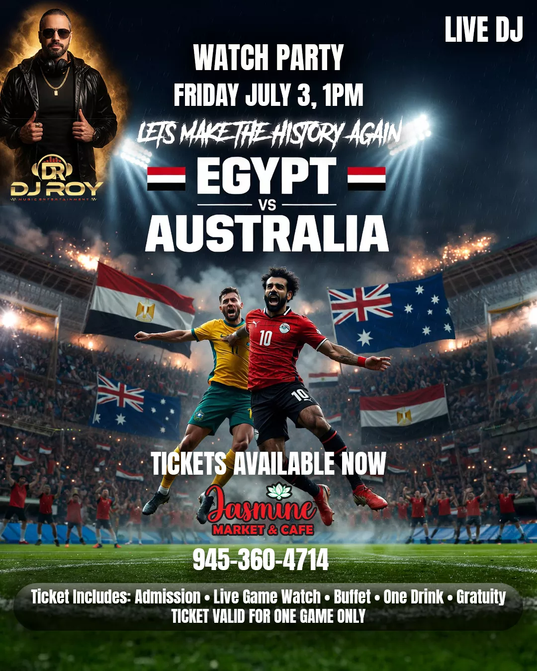 EGYPT VS AUSTRALIA WATCH PARTY image