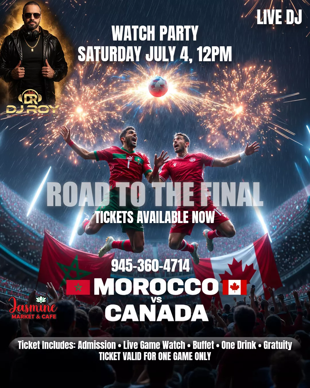 MOROCCO VS CANADA WATCH PARTY image