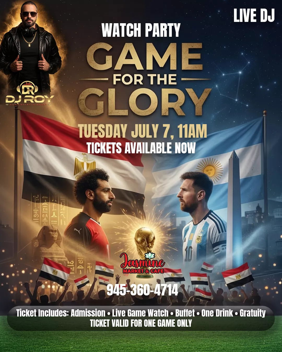 EGYPT VS ARGENTINA WATCH PARTY image