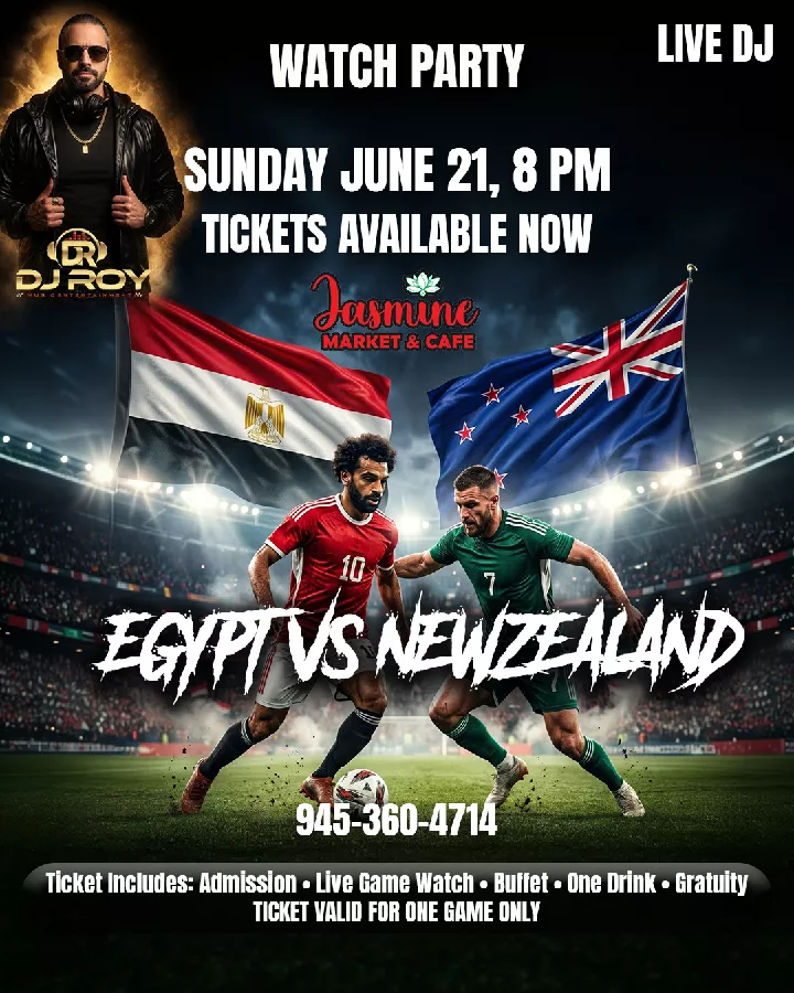 EGYPT VS NEWZELAND GAME WATCH PARTY