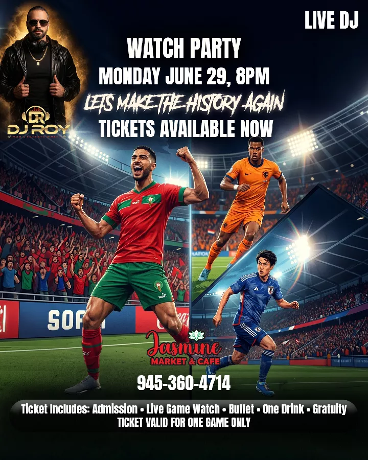 MOROCCO KNOCKOUT STAGE GAME WATCH PARTY