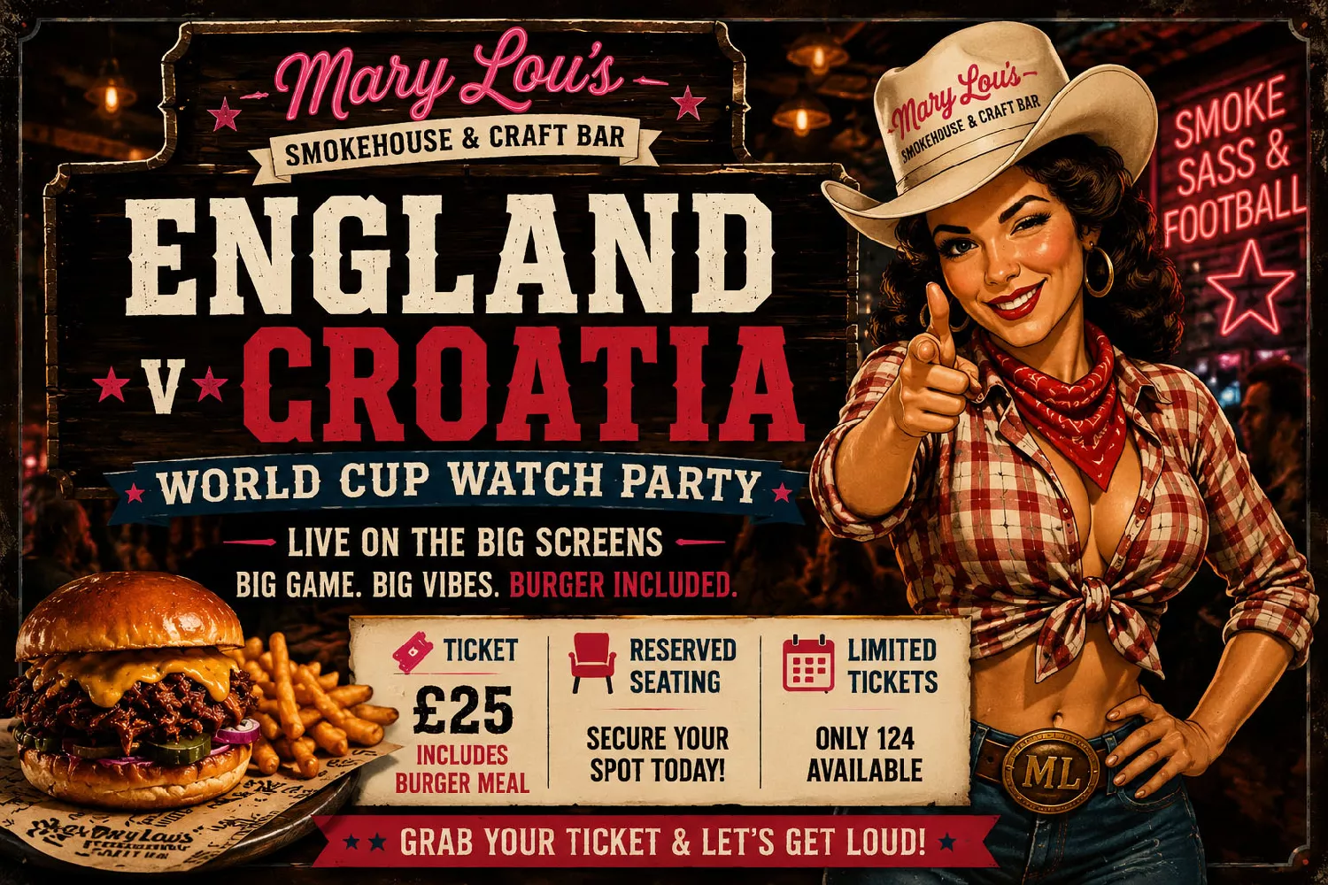 England v Croatia World Cup Party ๐ฌ๐งโฝ | Burger Included image