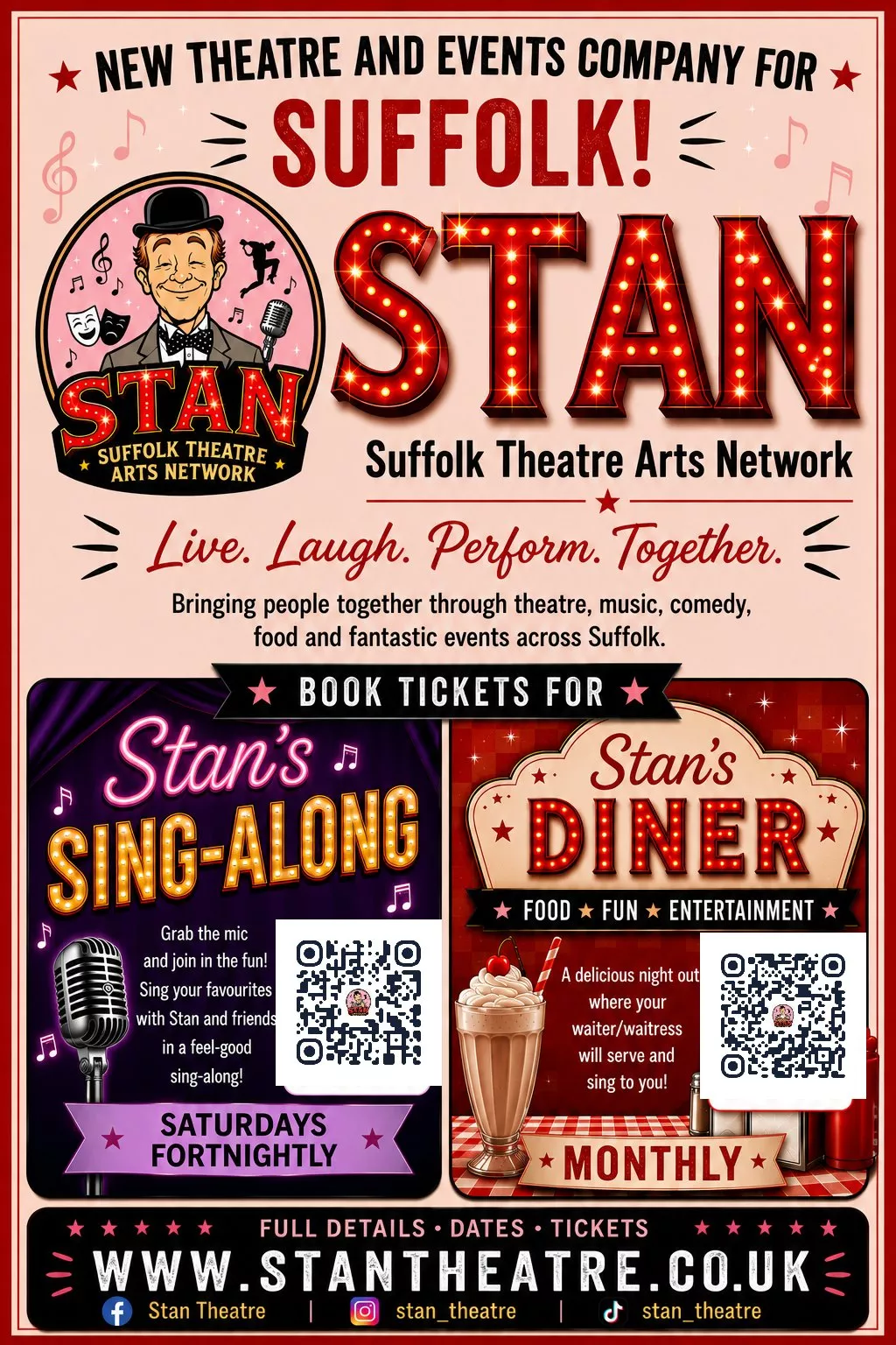 Get information & buy tickets toSTAN 'Sing-Along' CINEMA  on Sep 26, 09:00 @Finborough School Theatre | STAN wwwstantheatrecouk | stantheatre.co.uk