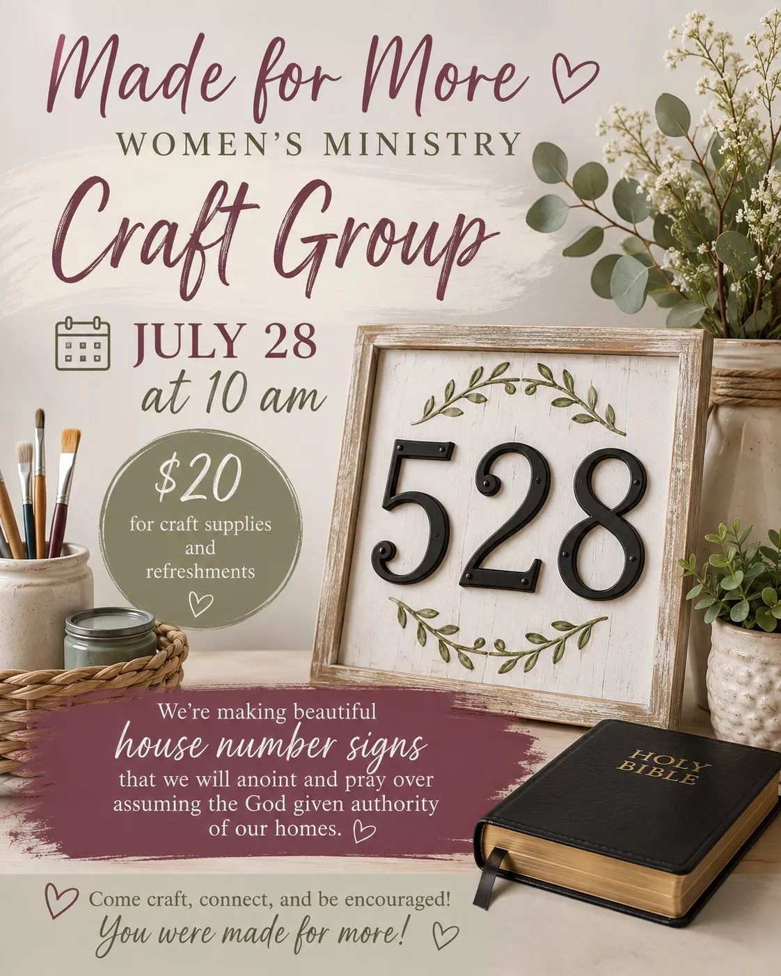 Made for More Women’s Ministry Craft Group image