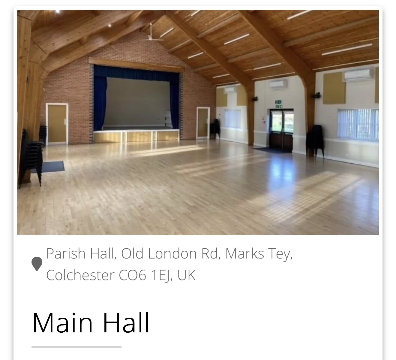 Marks Tey Parish Hall (Main Hall)