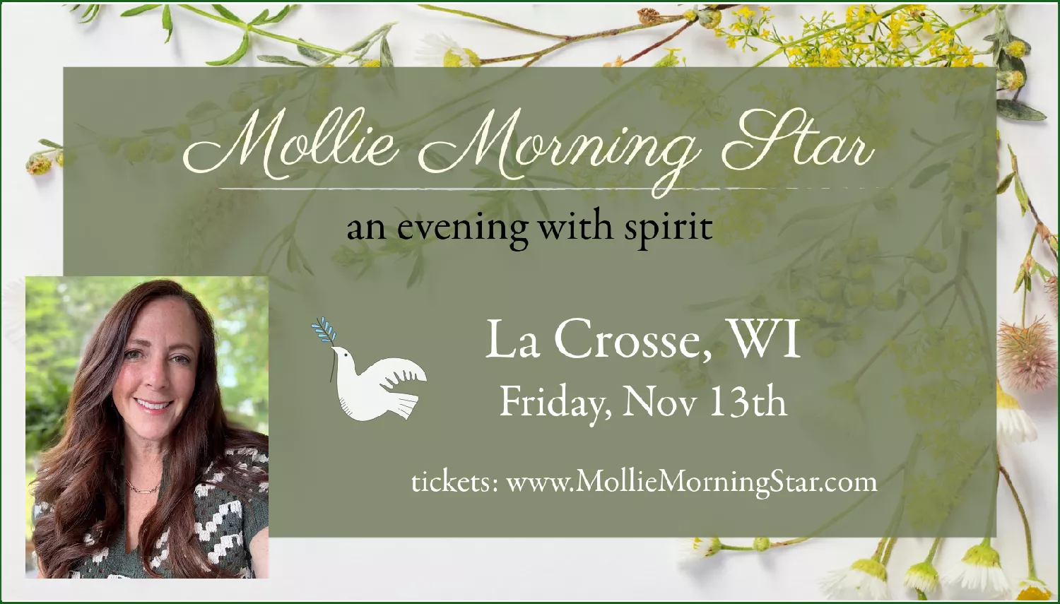 Get information & buy tickets toLa Crosse - An Evening with Wisconsin Psychic Medium Mollie Morning Star  on Nov 13, 19:00 @Stoney Creek Onalaska