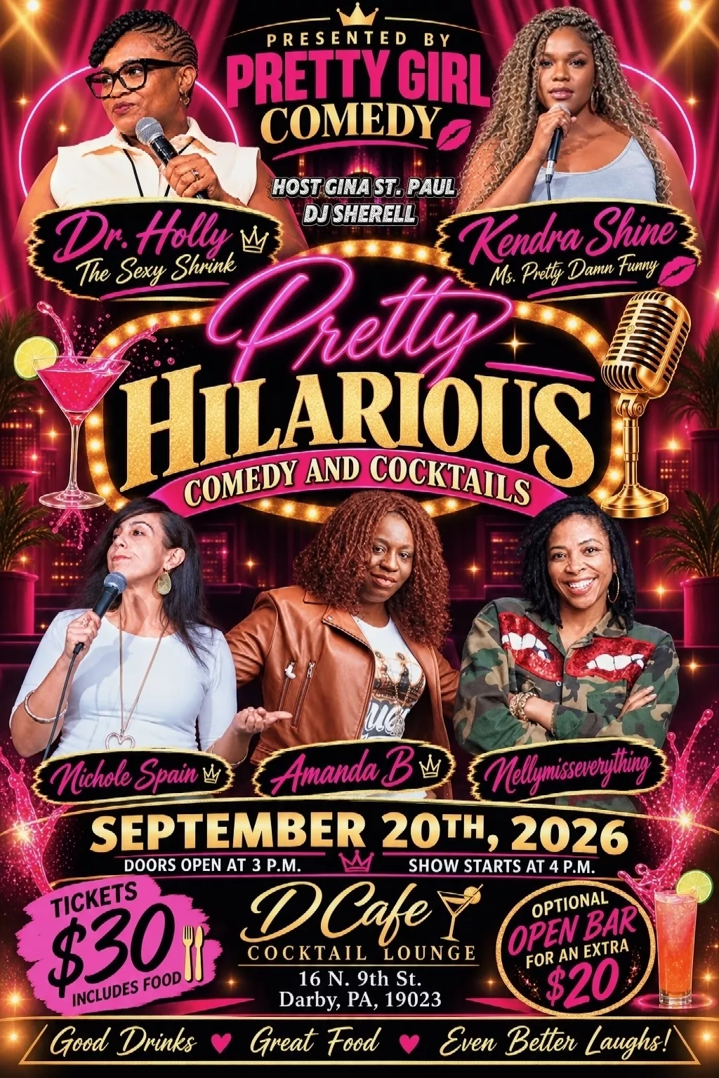 Pretty Hilarious Cocktails & Comedy