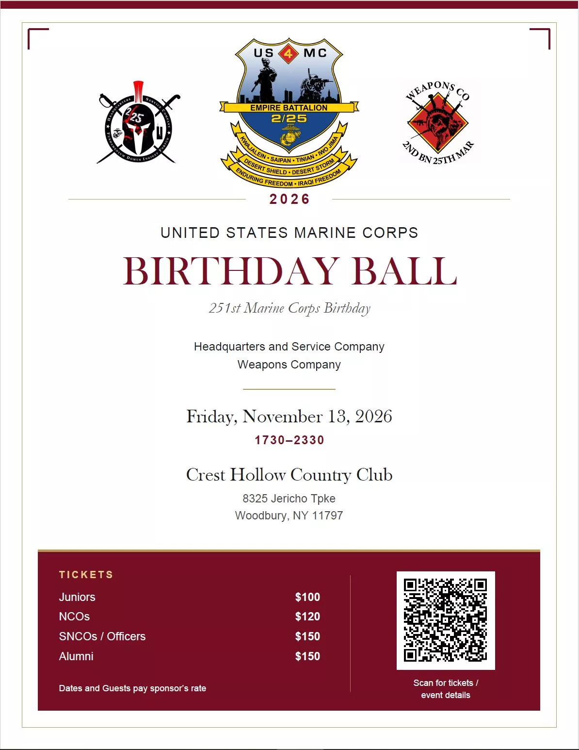 2026 United States Marine Corps Birthday Ball
