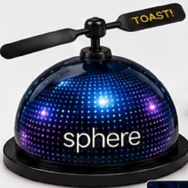 Toast Sphere Hat!  Wind up flying host hat.