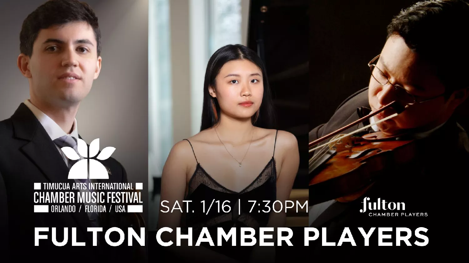 Get information & buy tickets toInternational Chamber Music Festival: Fulton Chamber Players January 16, 2027 @ 7:30 pm EST on Jan 16, 19:30 @Orlando White House
