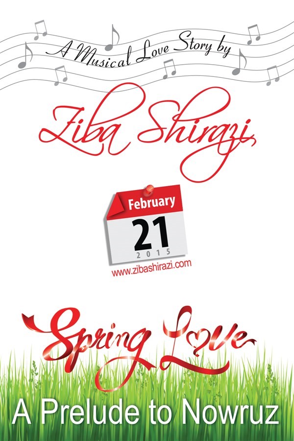Get Information and buy tickets to "Spring Love" A Musical Love Story by ZIBA SHIRAZI (IN ENGLISH) on www.zibashirazi.com