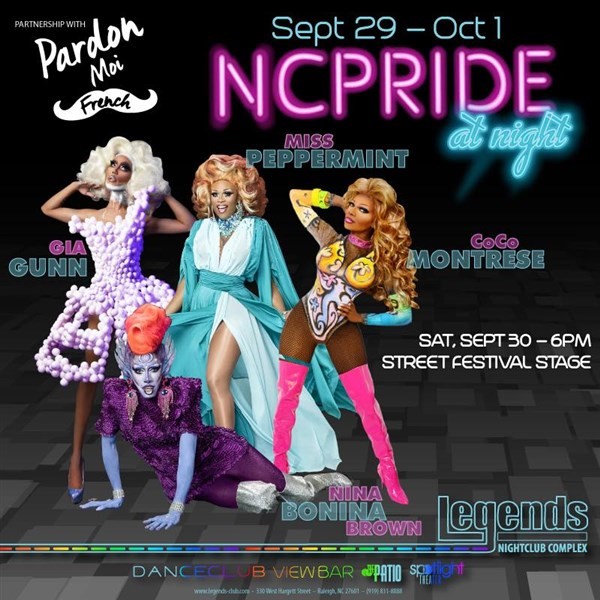 Get Information and buy tickets to NC Pride At Night 2017  on Pardon Moi French