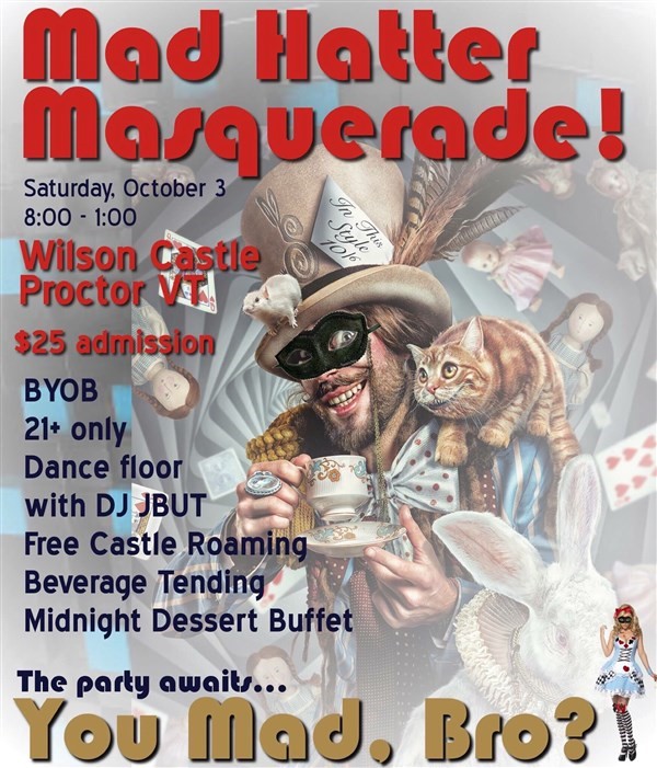 Obtenez des informations et achetez des billets pour Mad Hatter Masquerade  sur Wilson Castle