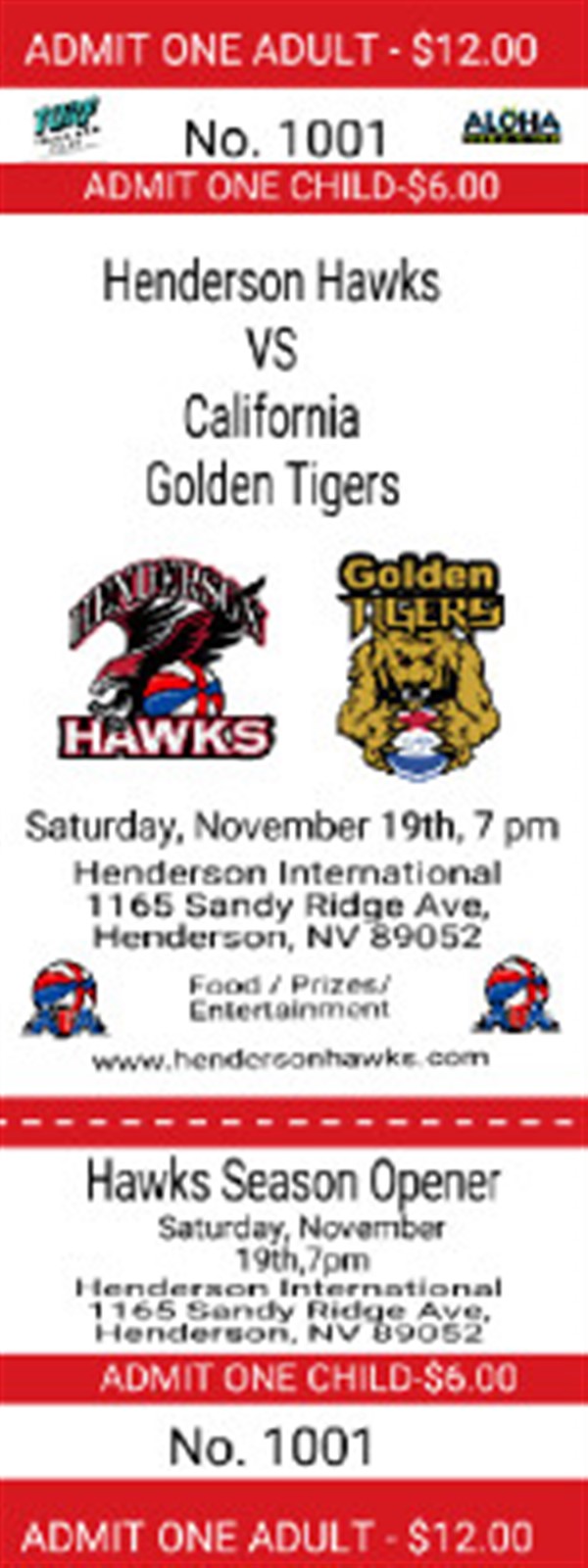 Obtenez des informations et achetez des billets pour Season Opener Henderson Hawks (VS) CA Golden Tigers sur Henderson Hawks