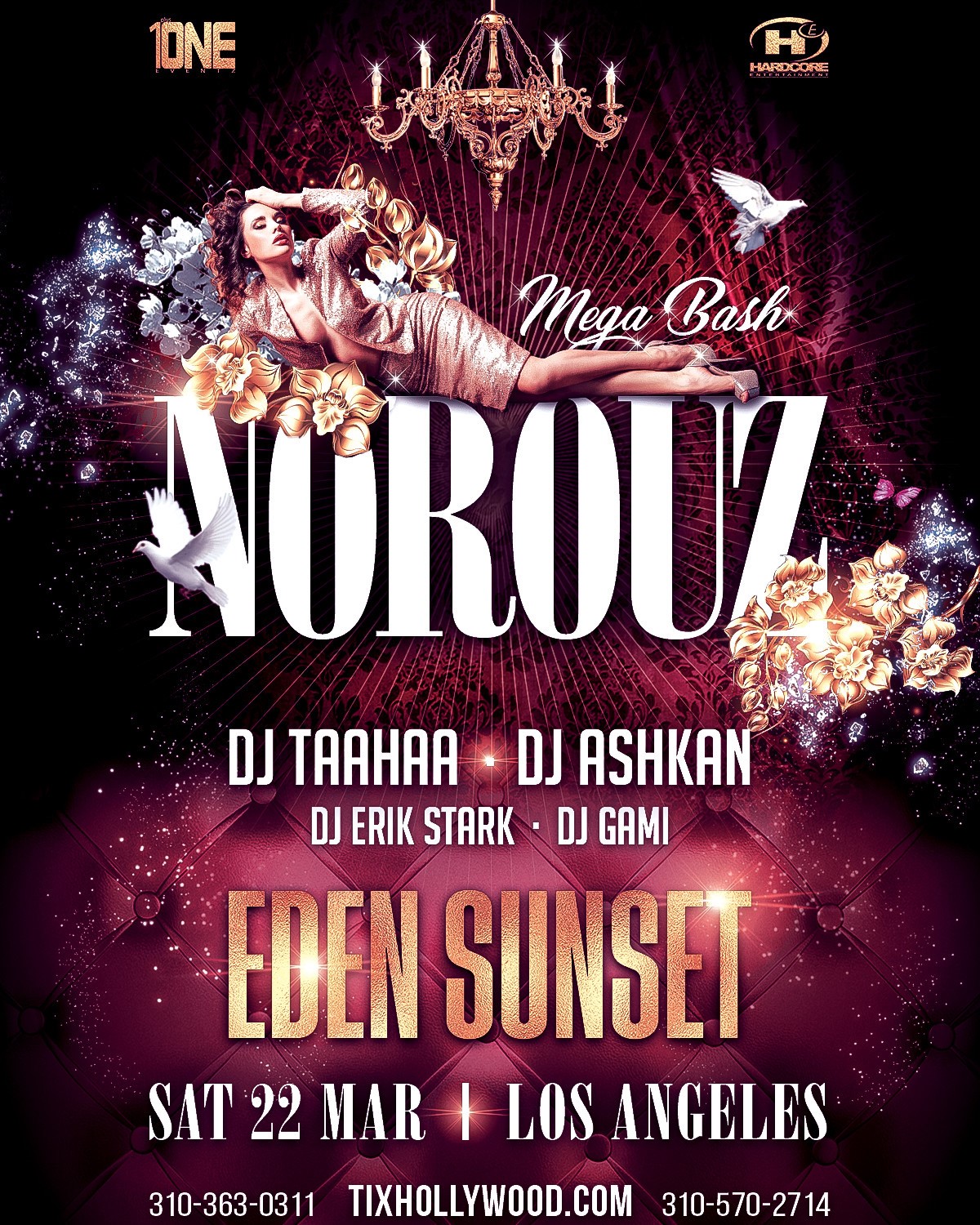 Get information & buy tickets to NOROUZ MEGA BASH @ EDEN SUNSET Saturday, March 22, 2025 on mar. 22, 22:00 @EDEN SUNSET | HARDCORE & PLUS ONE