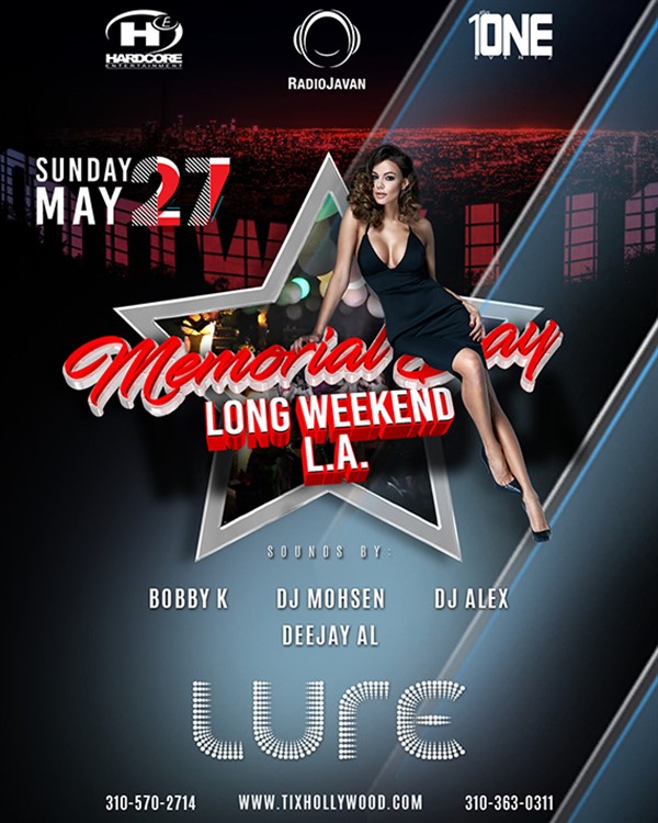 Get Information and buy tickets to TONIGHT @ LURE Hollywood (MORE TICKETS AVAILABLE AT THE DOOR) on HARDCORE & PLUS ONE