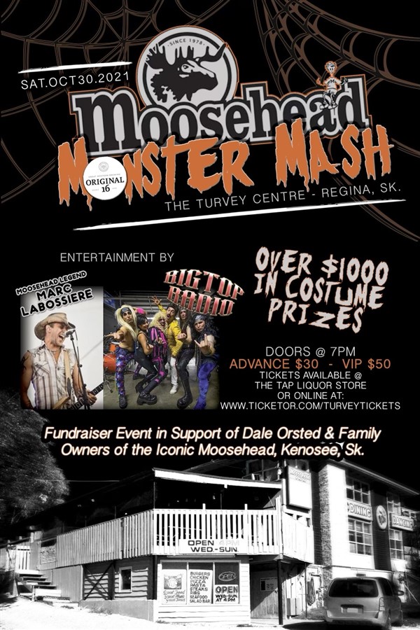 Get Information and buy tickets to MOOSEHEAD MONSTER BASH MARC LABOSSIERE & BIG TOP RADIO on Turvey Convention Center