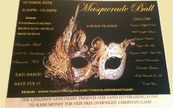 Get Information and buy tickets to MASQUERADE BALL  on The Children Sanctuary