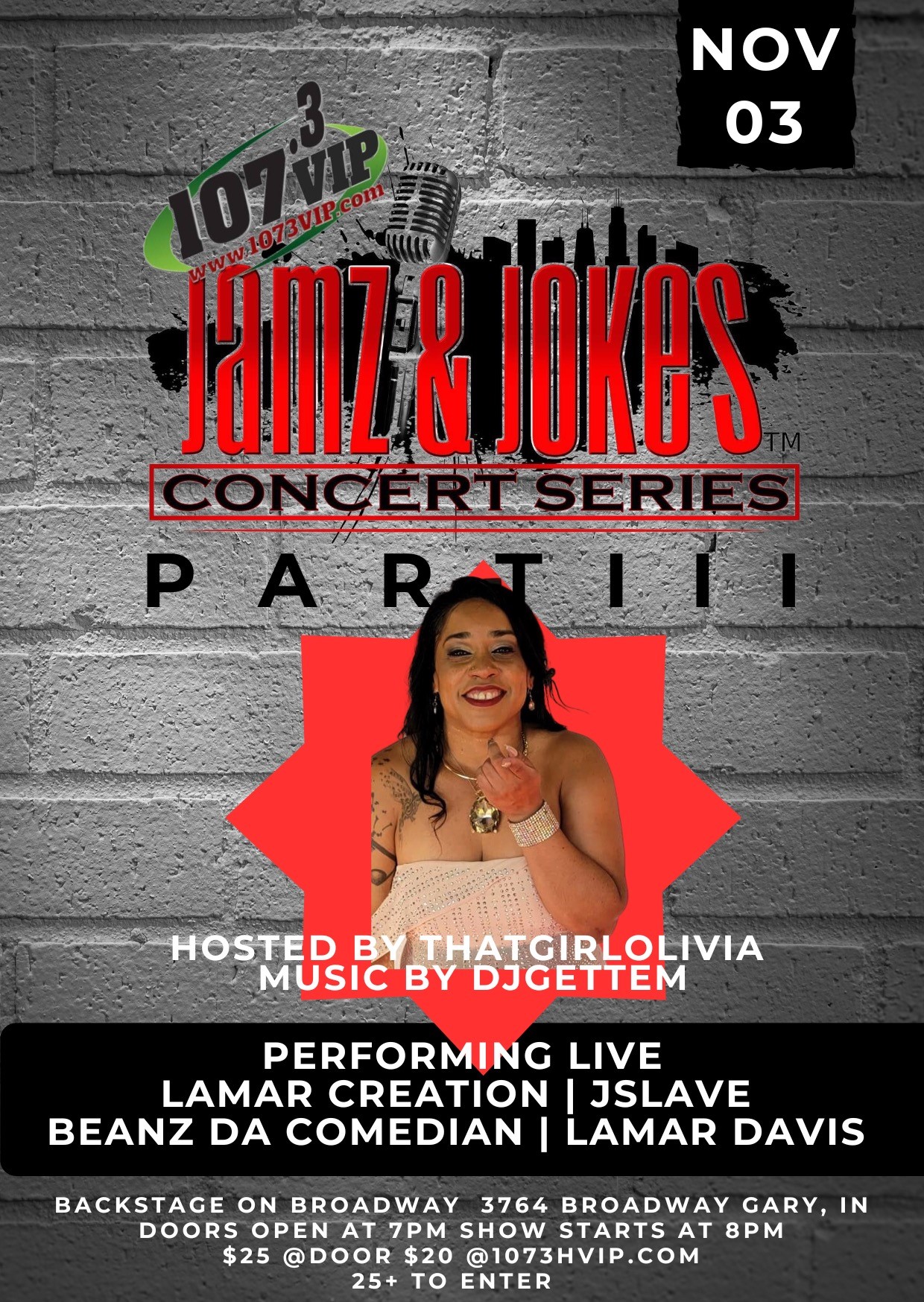 JAMZ & JOKES CONCERT SERIES image