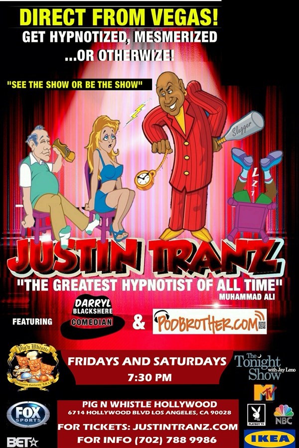 Get Information and buy tickets to Justin Tranz - Hip- Nosis  on Vegas Tickets