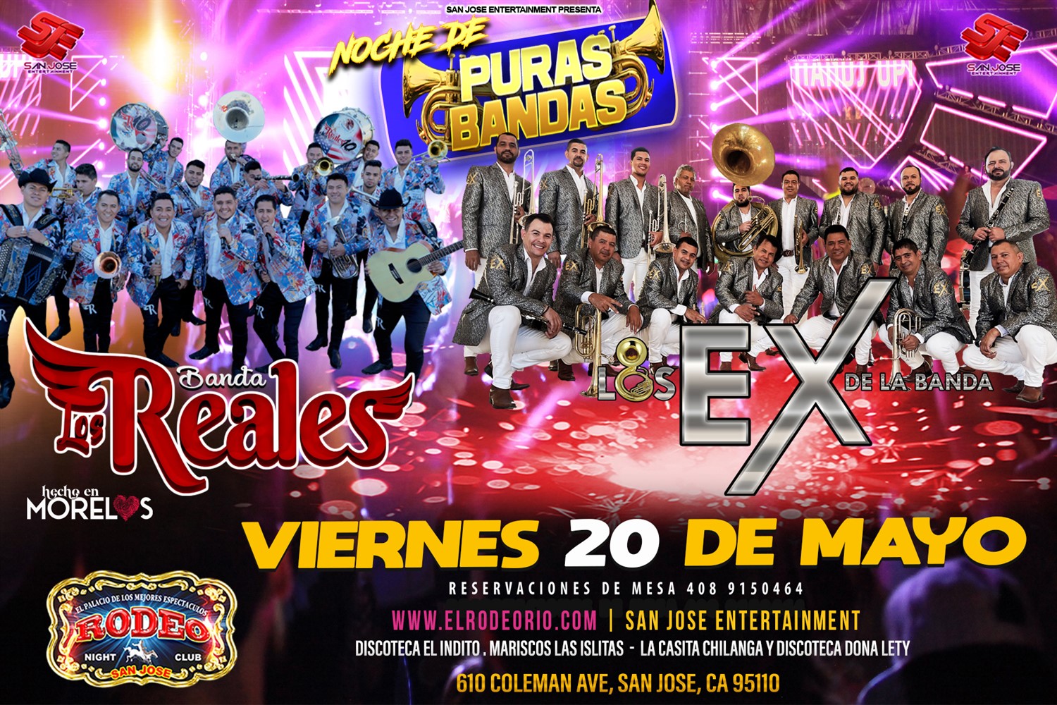 Los Ex de La Banda y Banda Los Reales  on May 20, 21:00@Club Rodeo - Buy tickets and Get information on elrodeorio.com sanjoseentertainment
