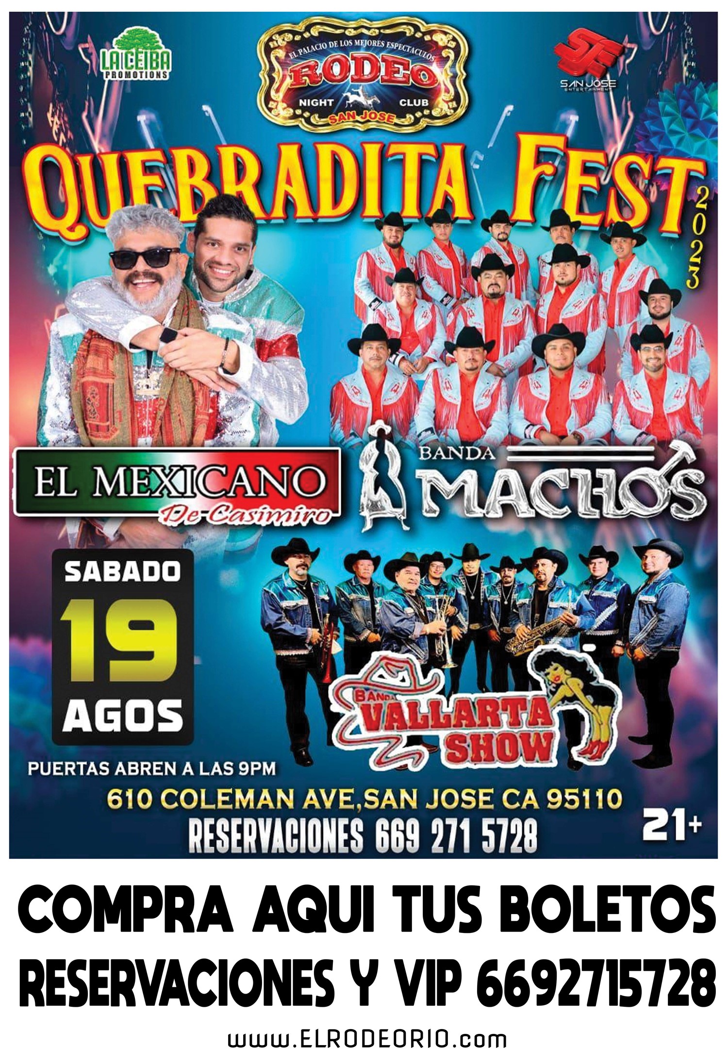 Quebradita Fest 2023 Banda El Mexicano,Banda Machos y Banda Vallarta