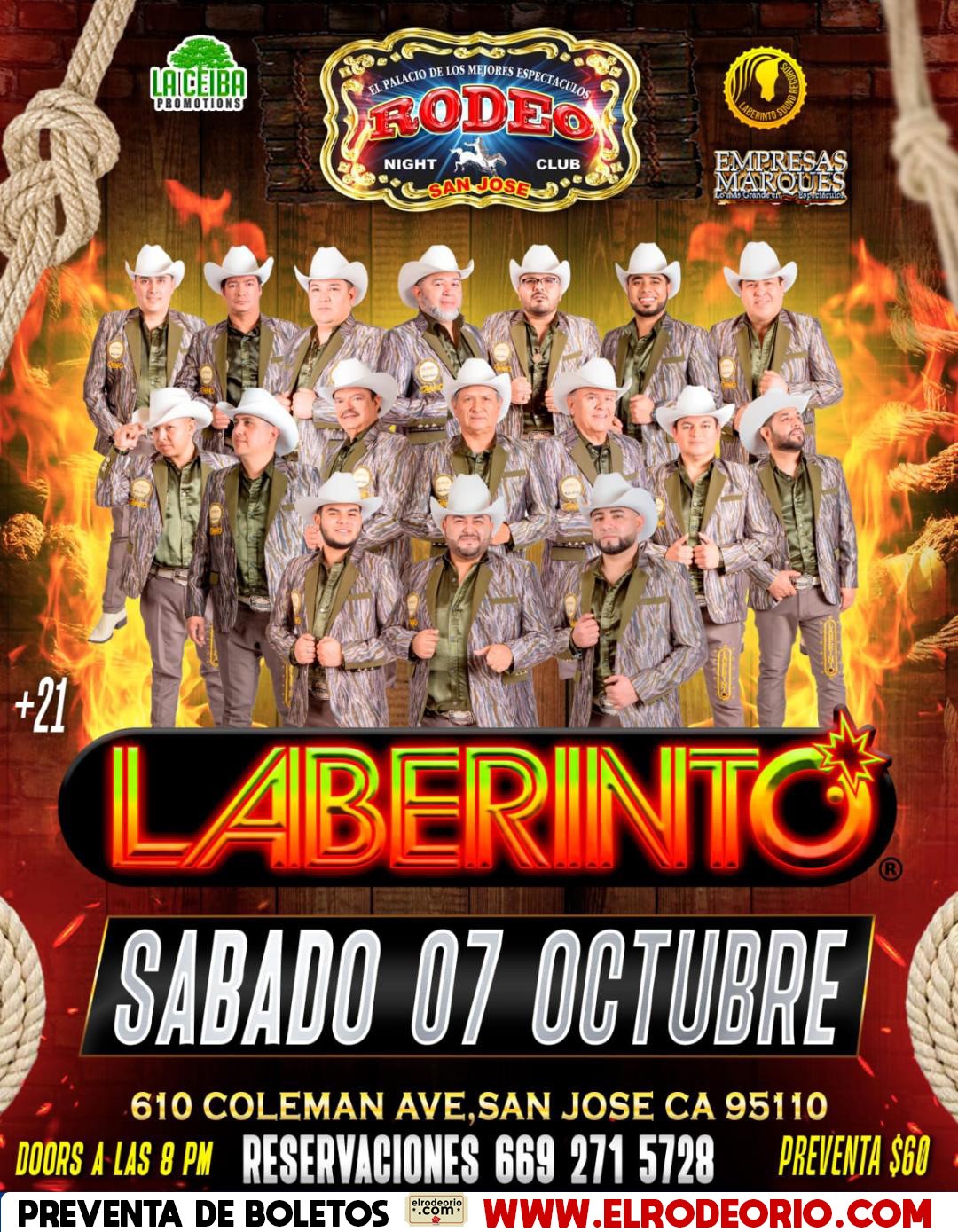 Grupo Laberinto,Sabado 7 de Octubre,Club Rodeo  on Oct 07, 21:00@Club Rodeo - Buy tickets and Get information on elrodeorio.com sanjoseentertainment