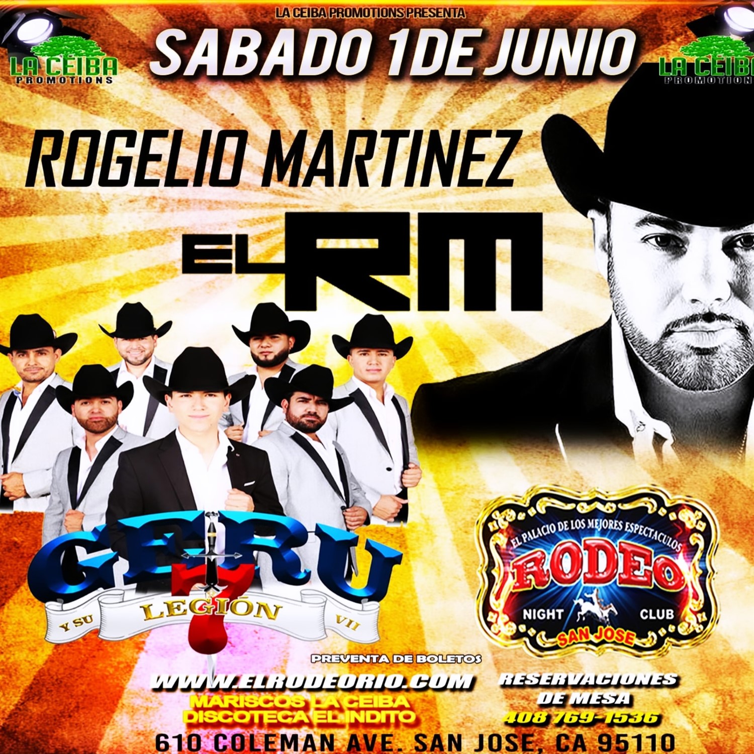 Geru y su Legion 7 y Rogelio Martinez,Sabado 1 de Junio,Club Rodeo  on juin 01, 20:00@Club Rodeo - Achetez des billets et obtenez des informations surelrodeorio com sanjoseentertainment