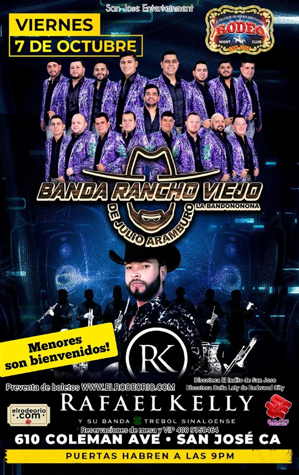 Get Information and buy tickets to Banda Rancho Viejo,Rafael Kelly y Dubai Norteño Banda  on elrodeorio.com