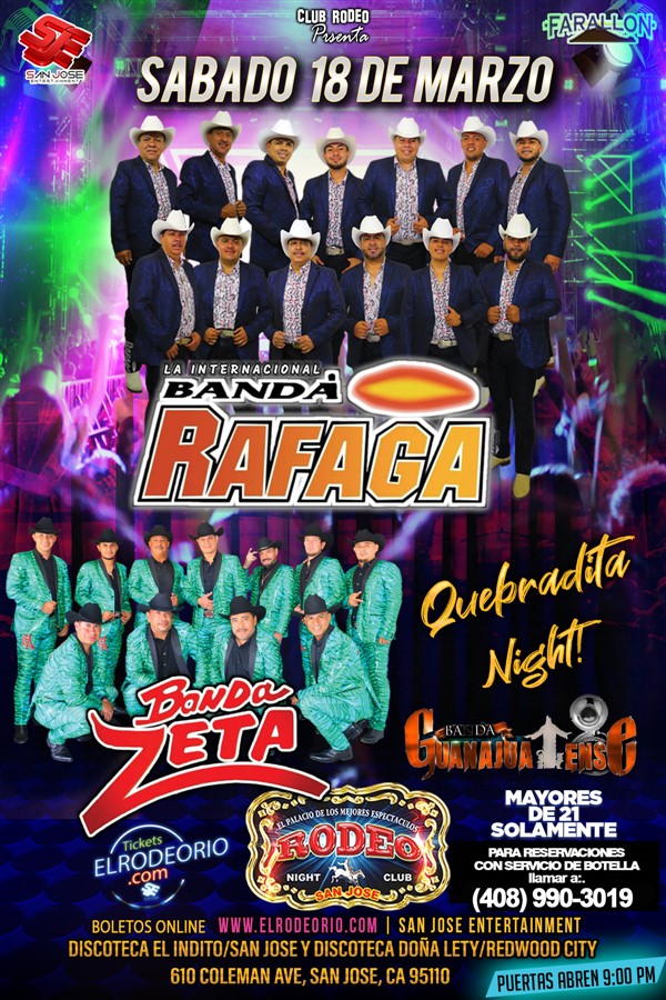 Get Information and buy tickets to Banda Rafaga,Banda Zeta y Banda Guanajuatense  on elrodeorio.com