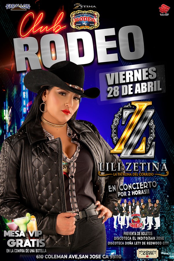 Get Information and buy tickets to Lili Zetina,Club Rodeo de San Jose  on elrodeorio.com