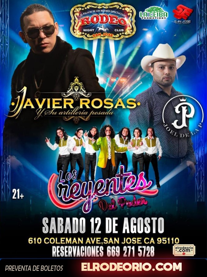 Get Information and buy tickets to Los Creyentes del Poder,Javier Rosas y Joel de la P.  Sabado 12 de Agosto  on elrodeorio.com