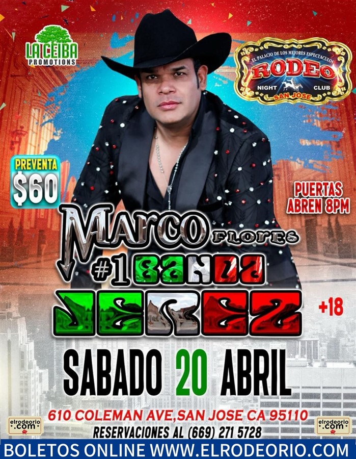 Get Information and buy tickets to Marco Flores y La #1 Banda Jerez  on elrodeorio.com