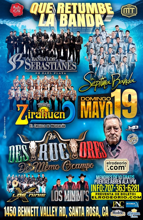 Get Information and buy tickets to Que Retumbe la Banda! Rodeo Santa Fe Petaluma on elrodeorio.com
