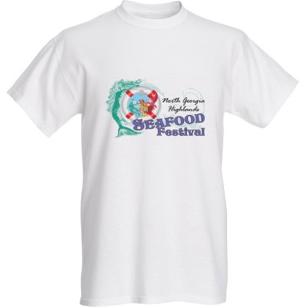 Get Information and buy tickets to T-SHIRT for North Georgia Highlands Seafood Festival note: t-shirt is beige on North Georgia Highlands Seafood Festival