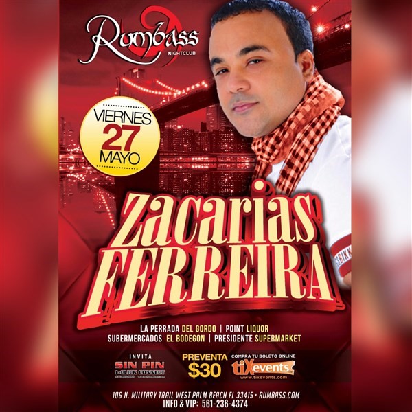 Get Information and buy tickets to Rumbass - Zacarias Ferreira  on tixevents.com