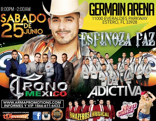 Get Information and buy tickets to ESTERO • Espinoza Paz • Trono Mexico • La Adic Brazero Musical on tixevents.com