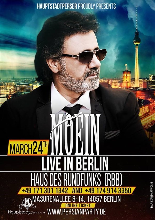 Get Information and buy tickets to MOEIN LIVE IN BERLIN  on www.persianparty.de