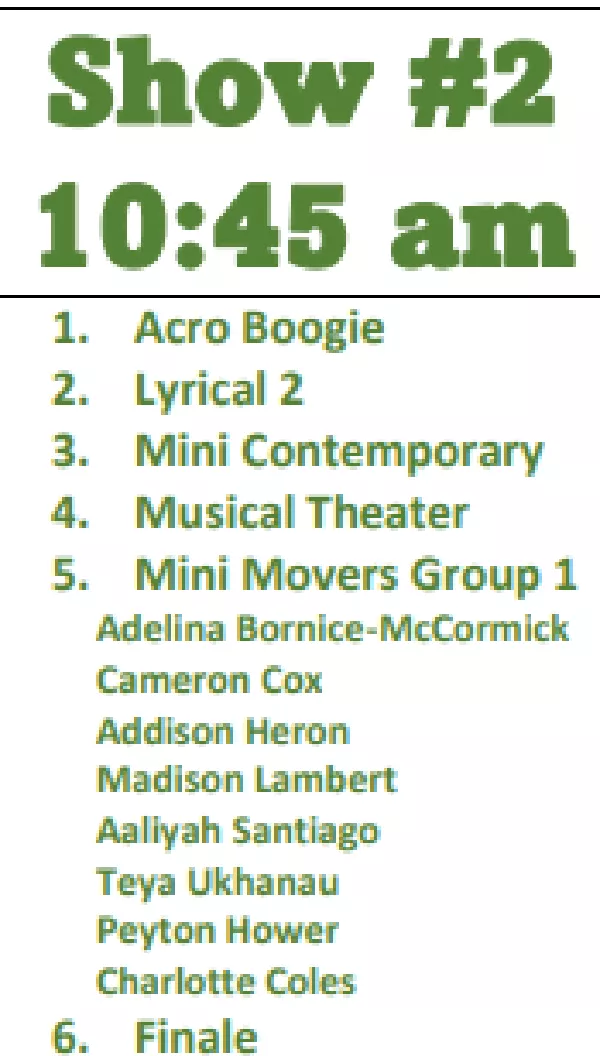 Get Information and buy tickets to MDC Holiday Showcase Show #2 @ 10:45am on Momentum Dance Company