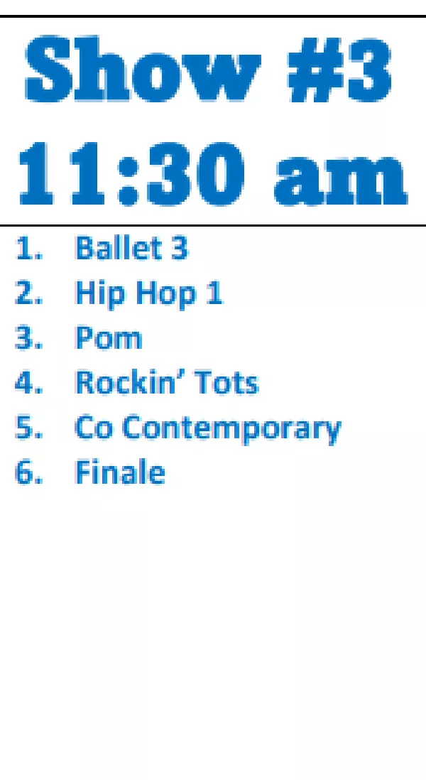 Get Information and buy tickets to MDC Holiday Showcase Show #3 @ 11:30am on Momentum Dance Company