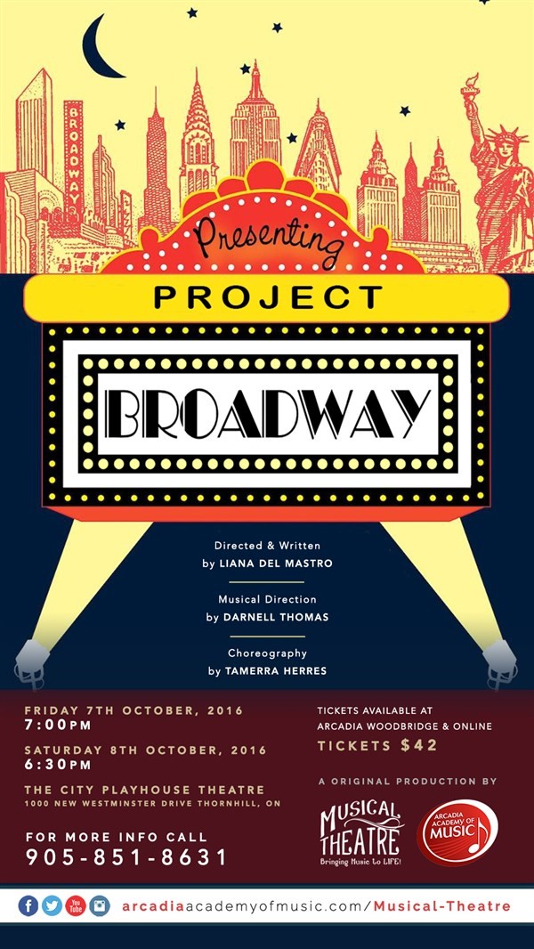 Get Information and buy tickets to Project Broadway Presented by Arcadia Academy of Music on Arcadia Academy of Music